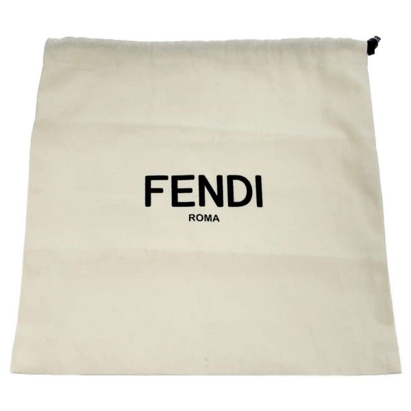 9294677 10 Fendi Shoulder Bag Leather Brown Logo Clutch Drawstring