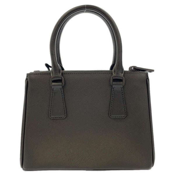 9301573 03 Prada Galleria Saffiano Leather Black 2way Handbag Shoulder Bag