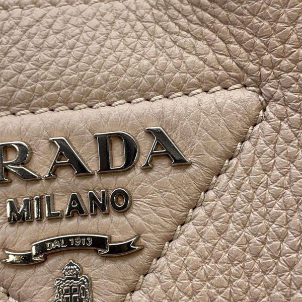 9319011 11 Prada Handbag Logo Leather Pink