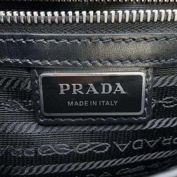 9350540 12 Prada Saffiano Shoulder Bag Leather Black Crossbody