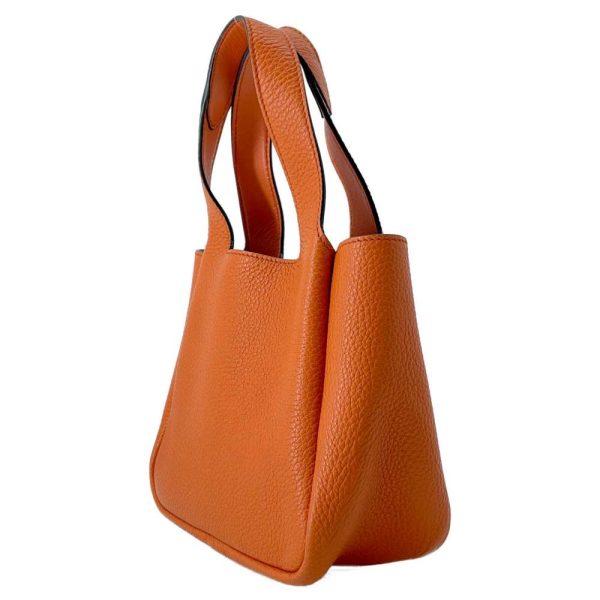 9359857 02 Prada Handbag Logo Leather Orange Mini Bag