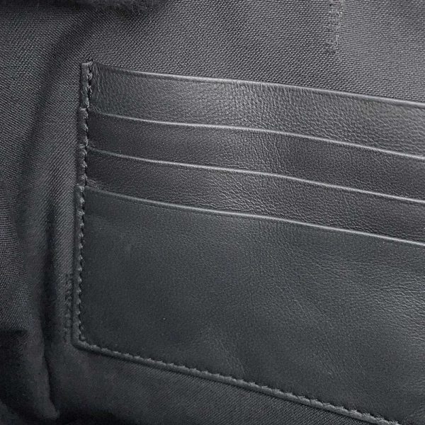 9395084 07 Fendi Zucca Clutch Bag Leather Black Handbag