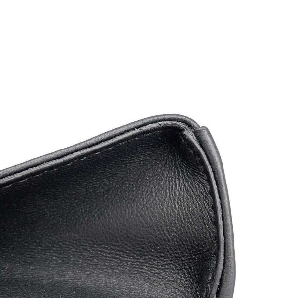9395084 10 Fendi Zucca Clutch Bag Leather Black Handbag