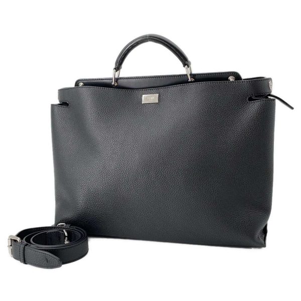 9398375 01 Fendi Business Bag Essential Lconic Black