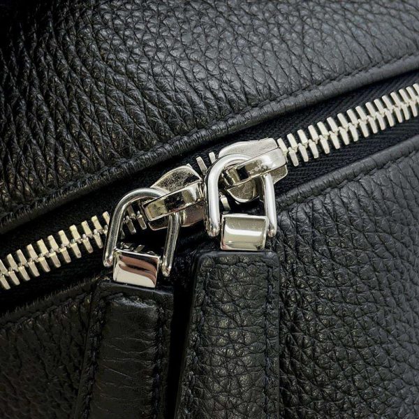 9400597 08 Prada Backpack Leather Black Triangle Logo