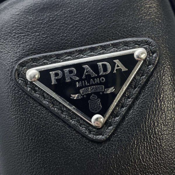 9430228 10 Prada Triangle Shoulder Bag Black