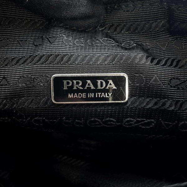 9430228 11 Prada Triangle Shoulder Bag Black