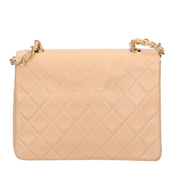 brb10010000005042 3 CHANEL Chain Matelasse Shoulder Bag Lambskin Beige