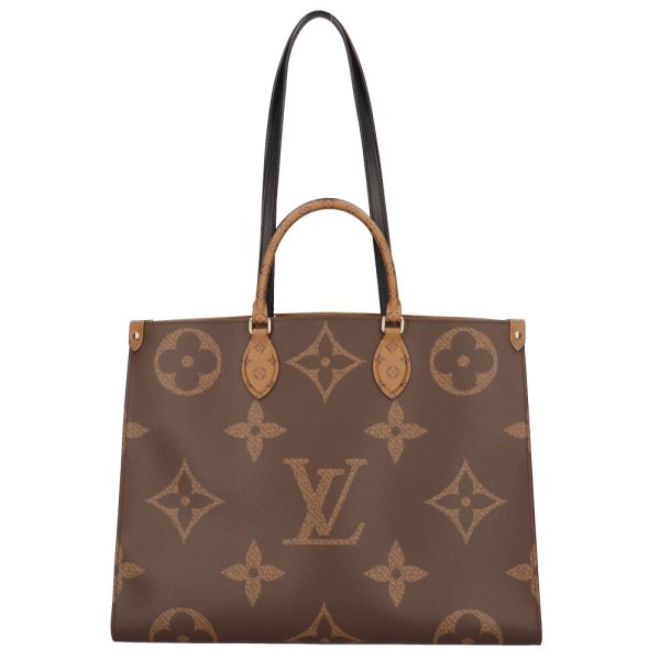 brb10010000006617 1 Louis Vuitton On the Go GM Giant Monogram Shoulder Bag Monogram Canvas Brown