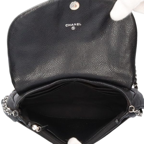 brb10010000010882 6 CHANEL Chain Shoulder Bag Caviar Skin Black