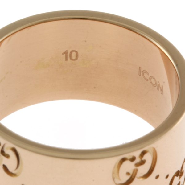 brj10000000120936 9 Gucci Icon Wide Ring No 95 18k K18 Pink Gold