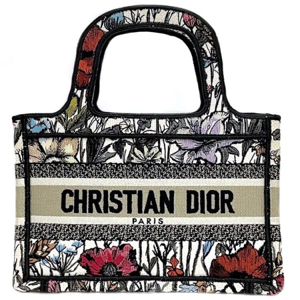 download Christian Dior Tote Bag Jacquard Canvas Multicolor Millefleur