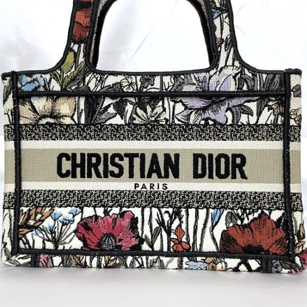 f 20030 5 Christian Dior Tote Bag Jacquard Canvas Multicolor Millefleur