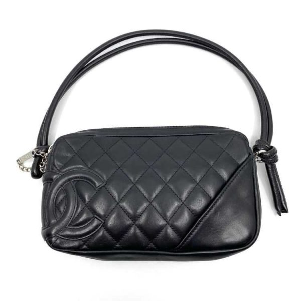 img 8428 Chanel Leather Cambon Coco Mark Accessory Pouch Black