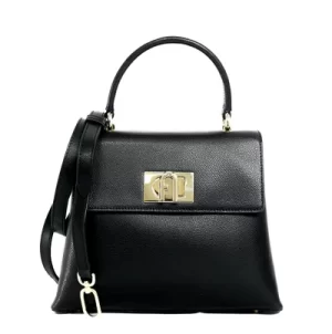 sw23 0960 01 Furla Top Handle Shoulder Bag leather black