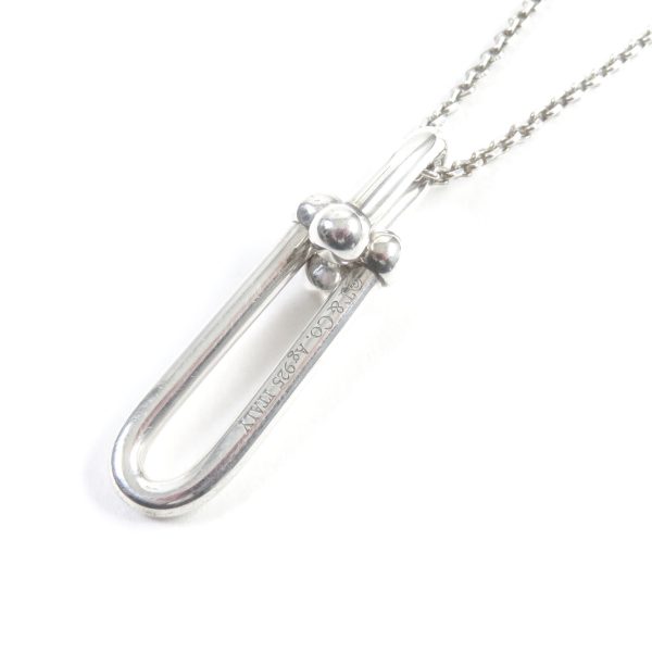 00007859 01 TIFFANY Co elongated pendant necklace silver