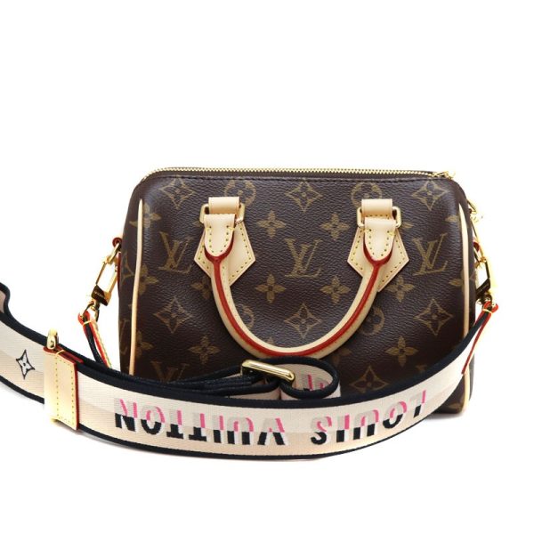 1 Louis Vuitton Speedy Bandouliere 20 Handbag Shoulder Bag Monogram Canvas Brown