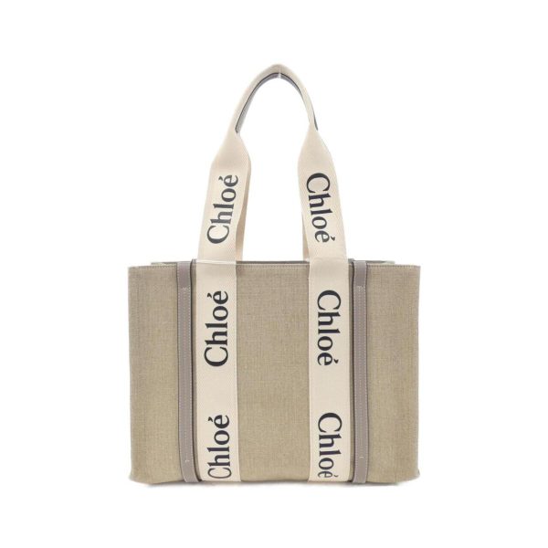 1 Chloe Woody Medium Tote Bag Gray