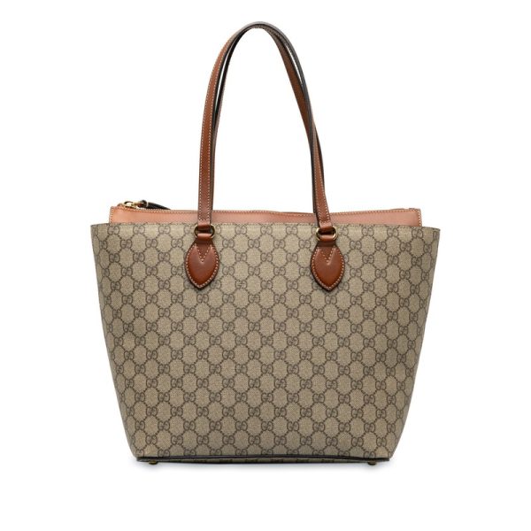 1 Gucci GG Supreme Tote Bag Shoulder Bag Beige