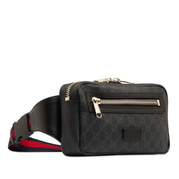 1 Gucci GG Supreme Waist Bag Body Bag Belt Bag Black