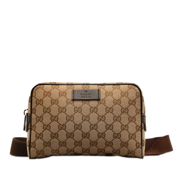 1 Gucci GG Canvas Body Bag Waist Bag BeigeBrown