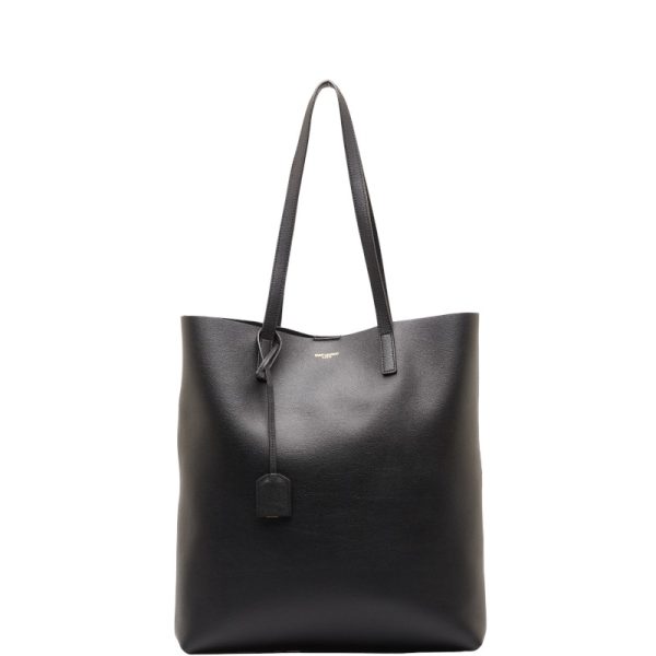 1 Saint Laurent Tote Bag Leather Black