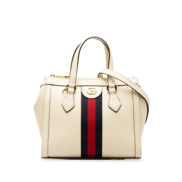 1 Gucci Ophidia Handbag Shoulder Bag 2way White Ivory