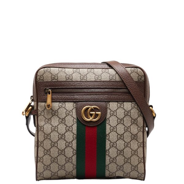 1 Gucci GG Crossbody Shoulder Bag Brown Beige