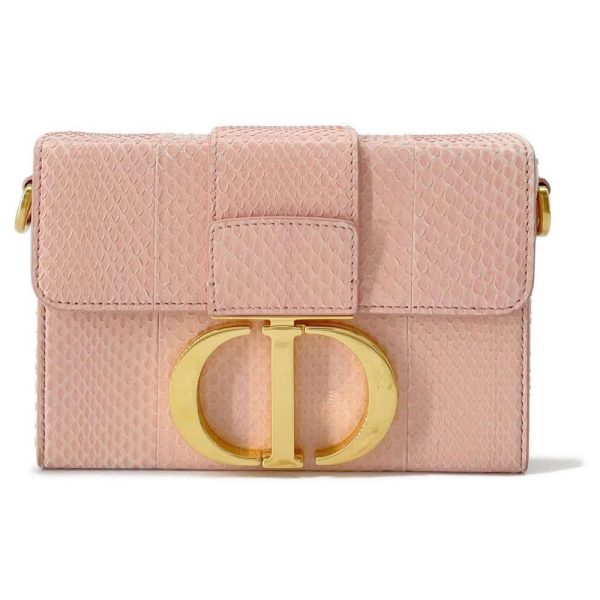 1 Christian Dior Shoulder Bag Montaigne Python Pink