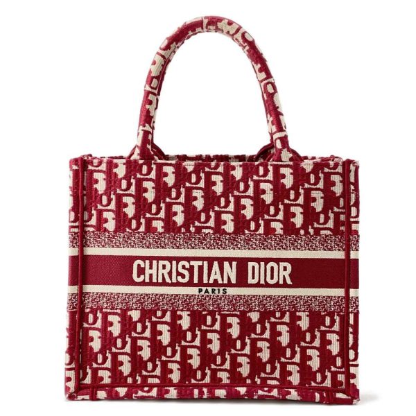 1 Christian Dior Book Tote Bag Small Red