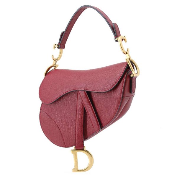 1 Christian Dior Handbag Saddle Bag Mini Red