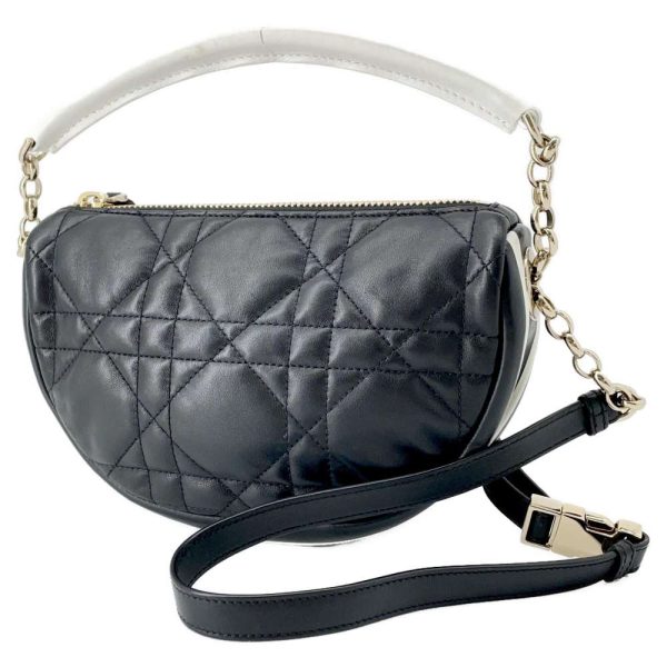 1 Christian Dior Shoulder Bag Hobo Bag Lambskin Black