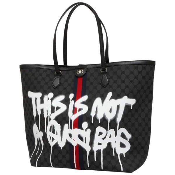 1 Balenciaga Tote Bag Collaboration Zahacker Project Graffite Large Black