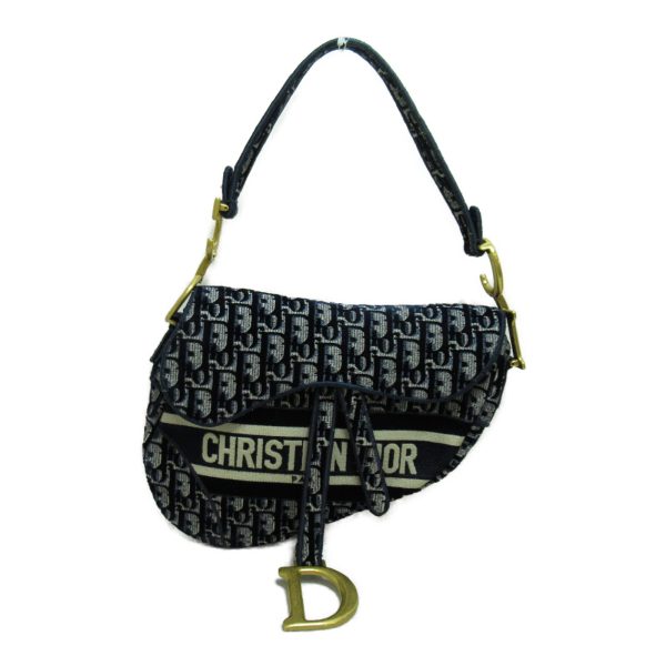 1 Dior Saddle Bag Shoulder Bag Canvas Navy