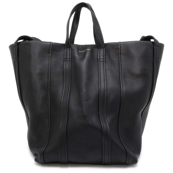 1 Balenciaga Tote Bag Laundry Hippo S Leather Black