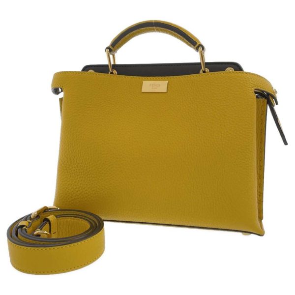 1 Fendi Handbag Peekaboo Mini Shoulder Bag Yellow