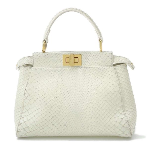 1 Fendi Handbag Mini Python 2way Shoulder Bag White