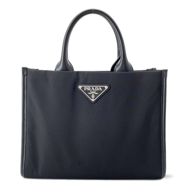 1 Prada Handbag Logo Nylon 2way Black