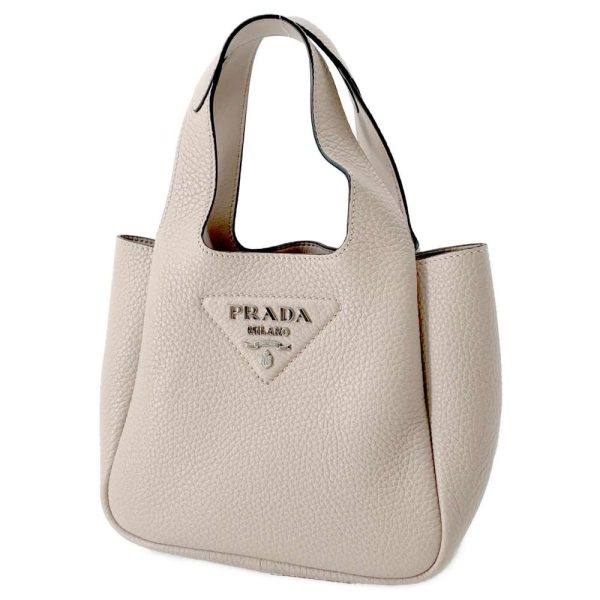 1 Prada Handbag Logo Leather Mini Bag Pink