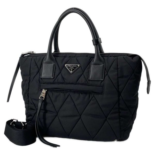 1 Prada Handbag Tessuto Bomber Nylon 2way Black