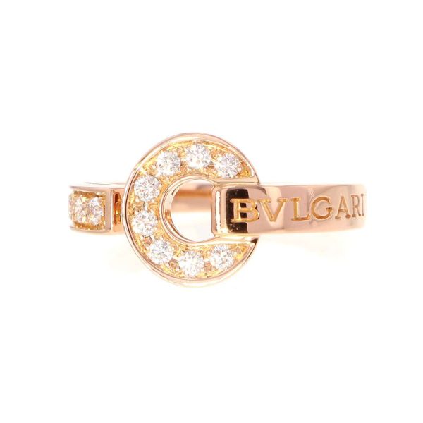 1 Bvlgari Ring Diamond Approx 028ct K18PG Pink