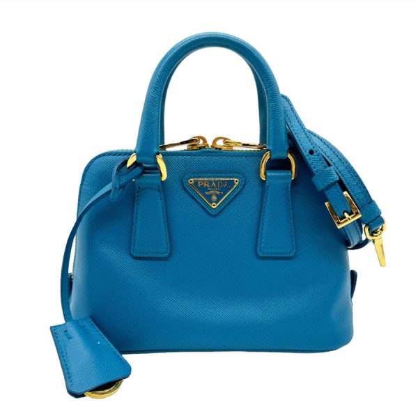 1 Prada Crossbody Shoulder Bag Handbag Leather Blue