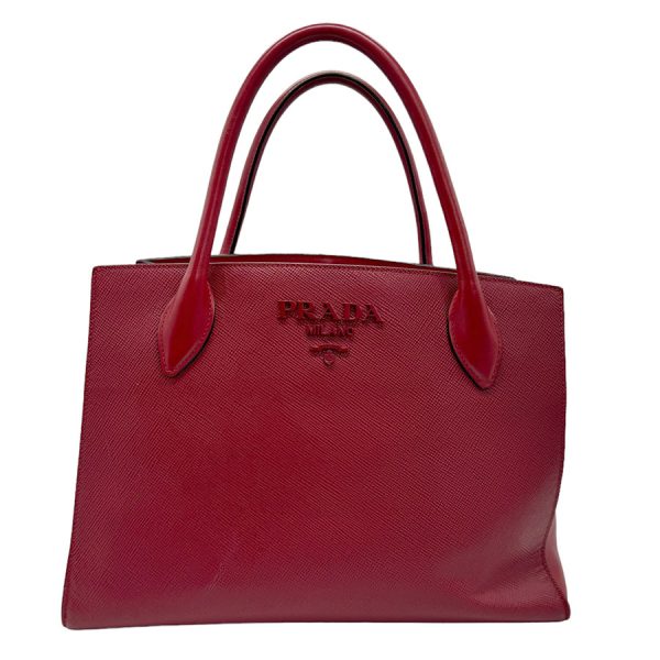 1 Prada Shoulder Bag Handbag Leather Red