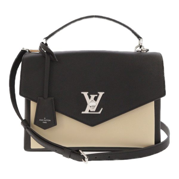 1 Louis Vuitton Taurillon My Lock Me Shoulder Bag Noir Beige