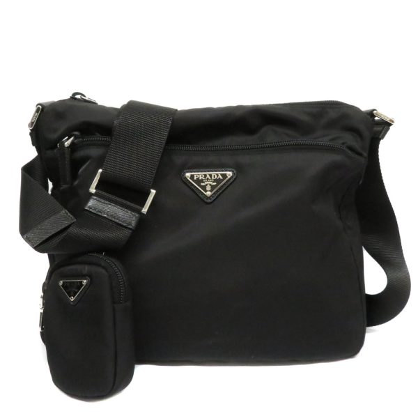 1 Prada Vela Shoulder Bag Nylon Black