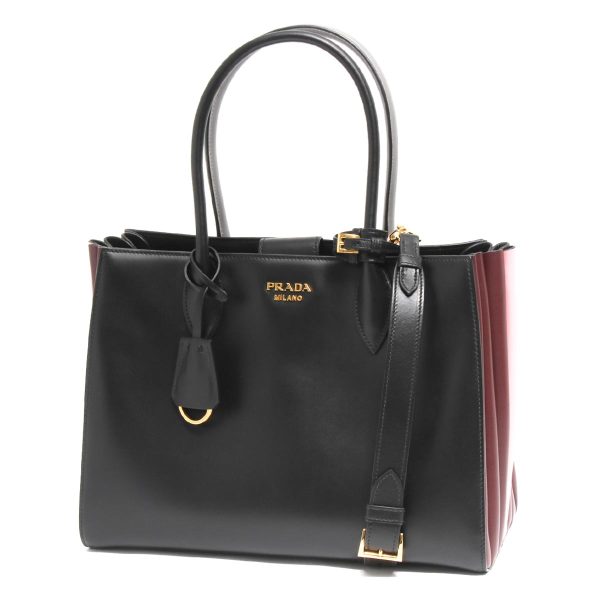 1 Prada Tote Bag Shoulder Bag City Calf Multicolor