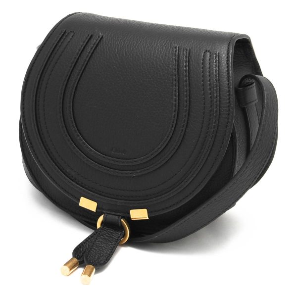 1 Chloe Crossbody Bag Marcie Small Grained Leather Black