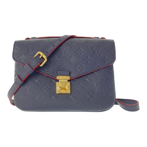 1 Louis Vuitton Monogram Pochette Metis MM Marine Rouge