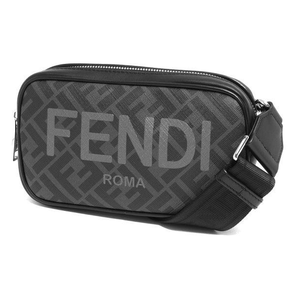 1 Fendi Shoulder Bag Camera Case Small Calf Leather Black