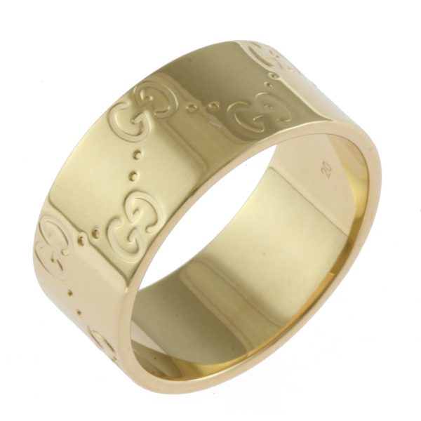 1 Gucci Icon Wide Ring No 19 18k Unisex Gold